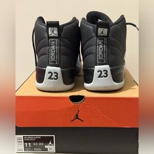 Sold🔥Authentic Air Jordan 12 Retro Black/Wolf Grey-White🔥
